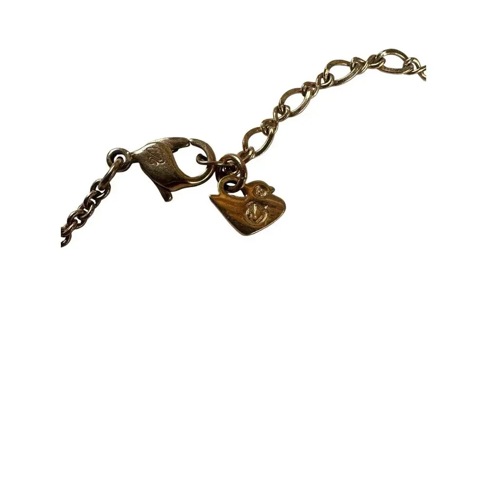 Vintage Swarovski Gold Tone Pavé Crystal Necklace Classic Glam Signed Swan